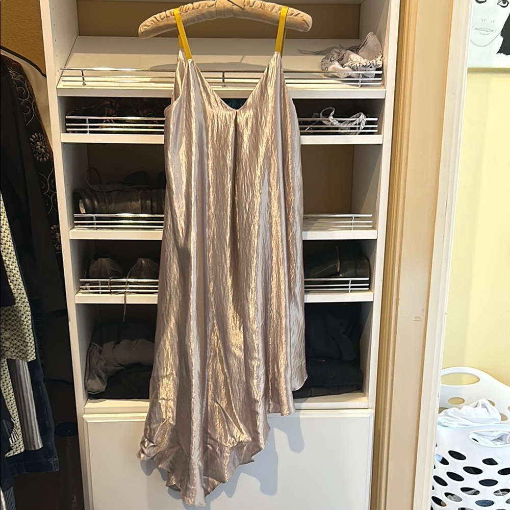 Metallic silver shimmery Floreat by Anthropologie dress